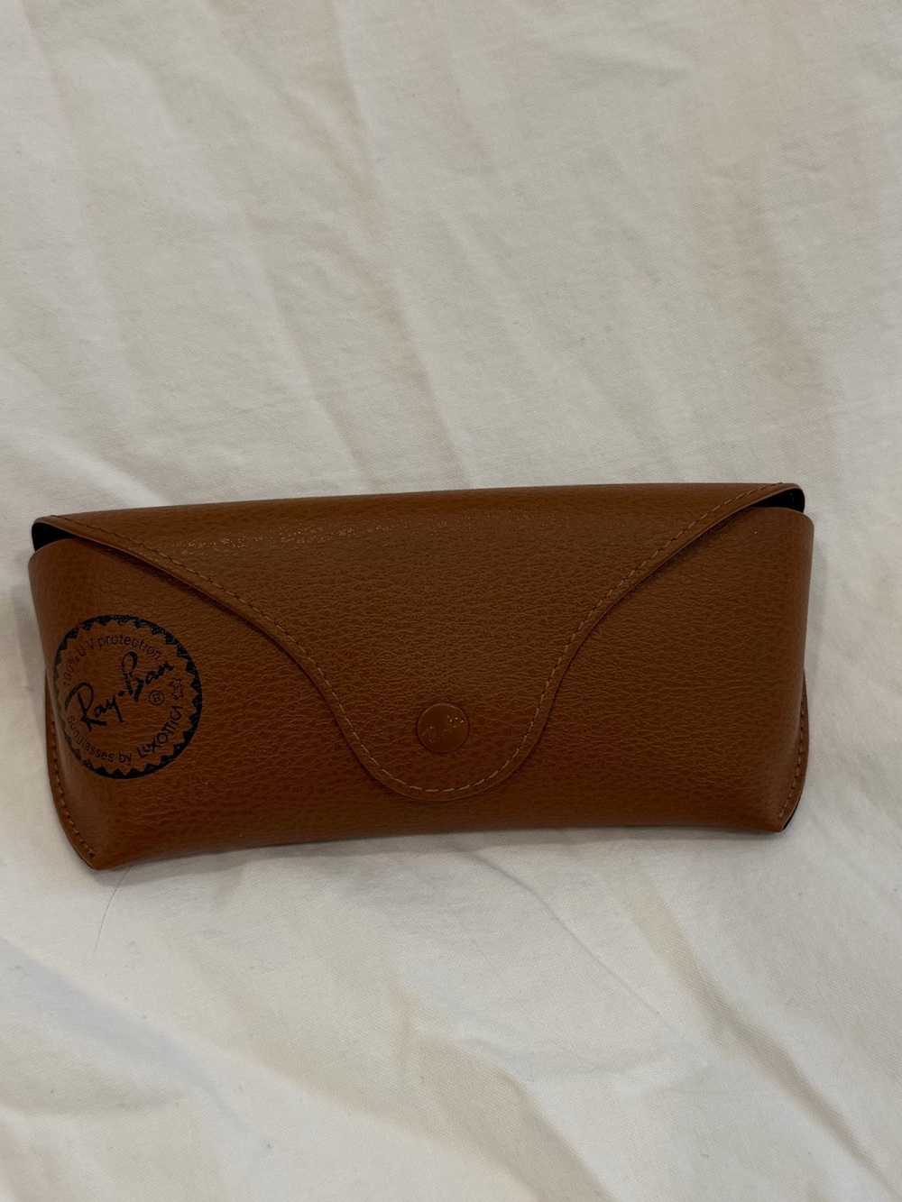 Ray-Ban Brown Leather Sunglasses Case - Men's Accessory